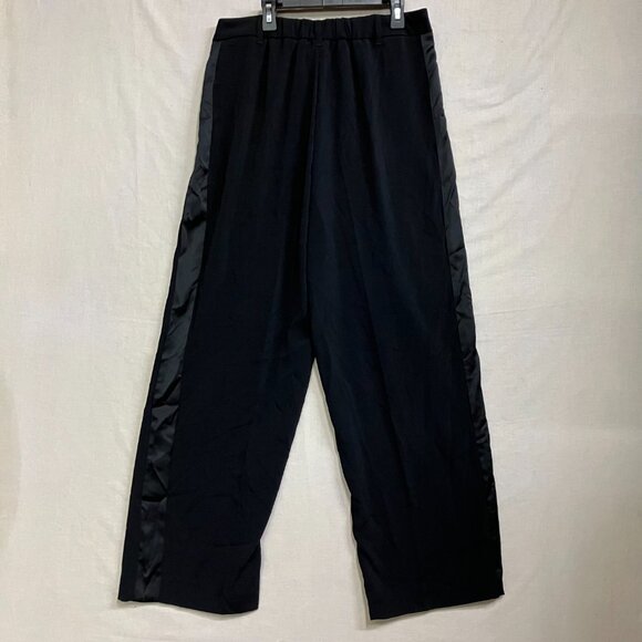 A New Day Women's Size 6 Black High-Rise Satin Side Striped Straight Trouser - Picture 11 of 14
